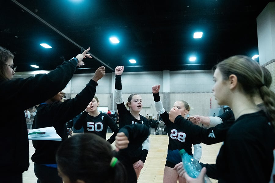 Volleyball athletes training at Triple F